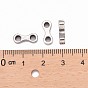 201 Stainless Steel Bead Spacer Bars, 12x5x2mm, Hole: 2.5mm