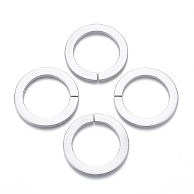 Spray Painted CCB Plastic Linking Rings, Quick Link Connectors, For Jewelry Link Chains Making, Round Ring
