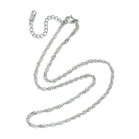 304 Stainless Steel Singapore Chain Necklace for Men Women