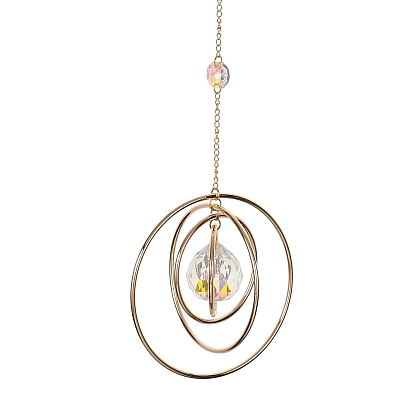 Подвесные кольцеобразные подвесные светильники из железа и стекла, для наружного и садового декора