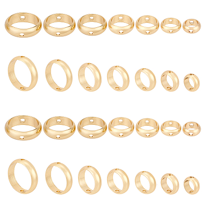 28шт 7 стиль латунная рамка для бусин, круглые кольца