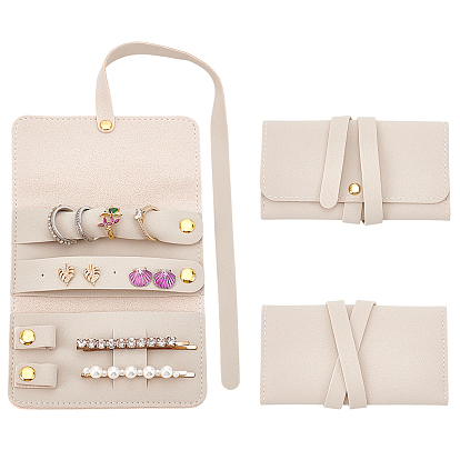 Прямоугольный складной дорожный конверт из искусственной кожи, портативные сумки для ювелирных изделий, для хранения серег, колец, ожерелий, часов, ювелирных изделий