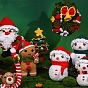Christmas DIY Knitting Kits for Beginners, including Stuffing Cotton, Crochet Hook, Stitch Marker, Craft Eye & Nose, Cored Cotton Thread