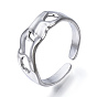 304 Stainless Steel Open Cuff Ring for Women