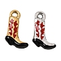 304 Stainless Steel Pendants, with Enamel, Cowboy Boots Charms