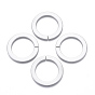 Spray Painted CCB Plastic Linking Rings, Quick Link Connectors, For Jewelry Link Chains Making, Round Ring