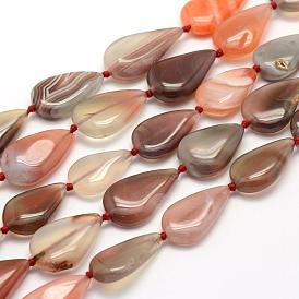 Natural South Red Agate Beads Strands, Drop