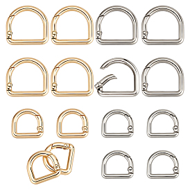 16 шт 4 стили пружинные кольца из сплава, Буква D