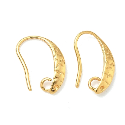 Латунные крючки для сережек, долговечный, без свинца и без кадмия, стойки покрытие, с петлей