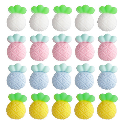 20 шт 4 цвета ананас пищевой экологически чистый силиконовый фокус бусины