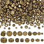300Pcs 17 Styles Tibetan Style Alloy Beads, Antique Bronze