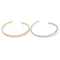 304 Stainless Steel Flat Round Wrap Cuff Bangles for Women