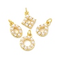 Настоящие позолоченные подвески из латуни с микропаве из кубического циркония, долговечный, без свинца и без кадмия