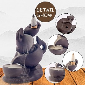 Teapot Waterfall Incense Holder, Backflow Incense Burner, Incense Burner Holder, Fragrance Incense Stick With 20 Backflow Incense Cones
