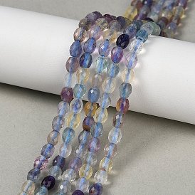 Природного флюорита бисер нитей, граненые, овальные