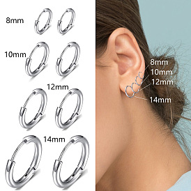 Boucles d'oreilles en acier inoxydable - cerceau d'oreille, pendentif, clip d'oreille, décoration d'oreille.