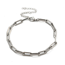 304 bracelets chaînes torsadées en acier inoxydable pour hommes et femmes