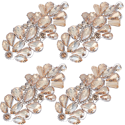 4шт. стеклянные нашивки для одежды, цвет пшеницы