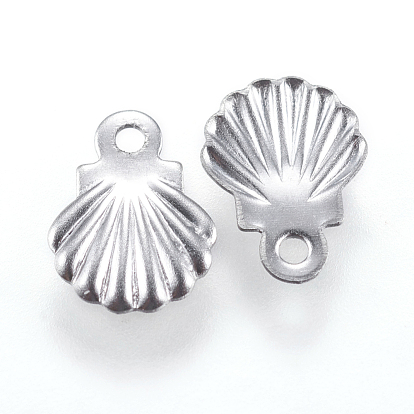 316 Surgical Stainless Steel Charms, Shell