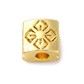 Латунные бусины, стойки покрытие, долговечный, без свинца и без кадмия, прямоугольные