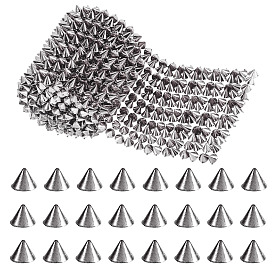 1 ярд 12-ряд смоляной шип-гвоздик конус с плоской задней частью панк-рок отделка сетка бисер рукоделие