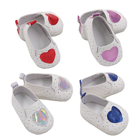 Heart Pattern Imitation Leather Doll Shoes, for 18 "American Girl Dolls BJD Accessories