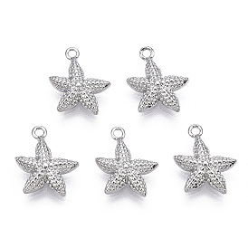 Charmes en laiton, breloque étoile de mer/étoiles de mer