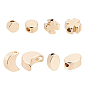 Long-Lasting Plated Brass Beads & Charms, Nickel Free, Flat Round & Moon & Oval & Four Leaf Clover