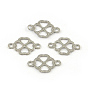 Clover 201 Stainless Steel Links Connectors, 12x8x0.4mm, Hole: 1mm