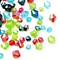 8 style bicône ab perles acryliques transparentes écologiques plaquées de couleur
