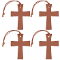 4шт. закладка-подвеска в виде креста из искусственной кожи