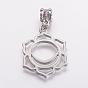 Alloy European Dangle Charms, Large Hole Pendants, Chakra, Svadhishthana