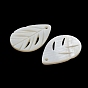 Natural Freshwater Shell Pendants, Leaf Charms