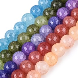 Запеченная краска, потрескавшиеся стеклянные бусины, нити, бусы из искусственного камня, круглые