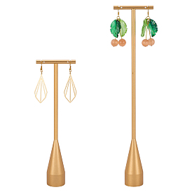 2 наборы 2 стили литые Т-образные одиночные подвесные серьги-подставки, золотые, фото реквизит