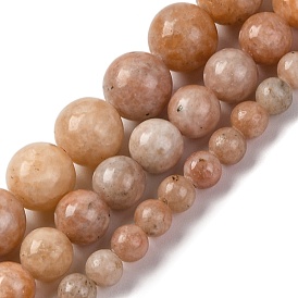 Natural Orange Quartz Beads Strands, Round