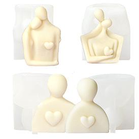 Scented Candle Molds, Human with Heart Silicone Molds, for Valentine's Day
