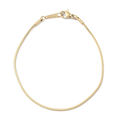 Ионное покрытие (ip) 304 плоские браслеты из змеиной цепи из нержавеющей стали для мужчин и женщин