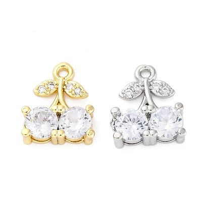 Латунные микро проложить кубического циркония прелести, без кадмия, без никеля и без свинца, вишня