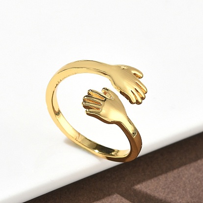 Латунь манжеты кольца, обнимающая рука