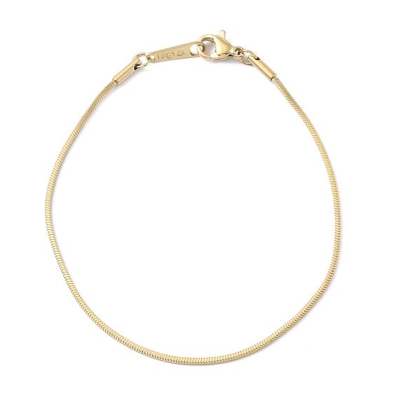 Ионное покрытие (ip) 304 плоские браслеты из змеиной цепи из нержавеющей стали для мужчин и женщин