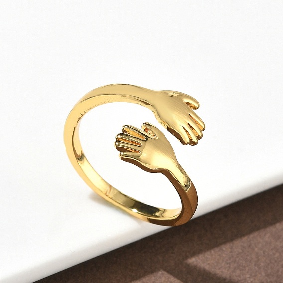 Латунь манжеты кольца, обнимающая рука