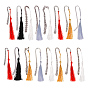 DIY Tibetan Style Alloy Bookmark Making, with Polyester Tassel Decoration