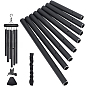 Grands pendentifs en tube rond d'aluminium, fournitures pour la fabrication de carillons éoliens, avec 1 fil de nylon