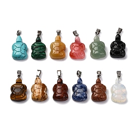 Драгоценный камень подвески, с 201 вывод из нержавеющей стали, черепаха