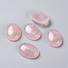 Natural Rose Quartz Cabochons, Oval