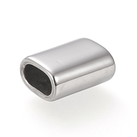 304 Stainless Steel Slide Charm, Oval