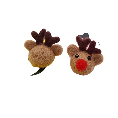 Wool Felt Cabochons, Christmas Reindeer