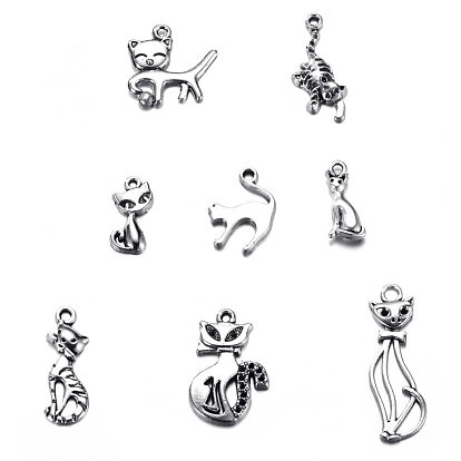 Tibetan Style Alloy Pendants, Cat
