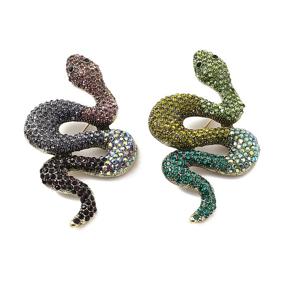 Броши из змеиного сплава со стразами для одежды рюкзака